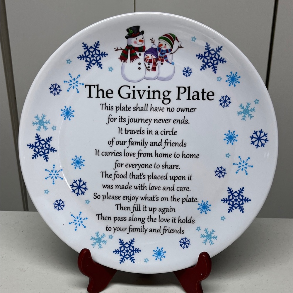 Festive Snowflake Giving Plate
